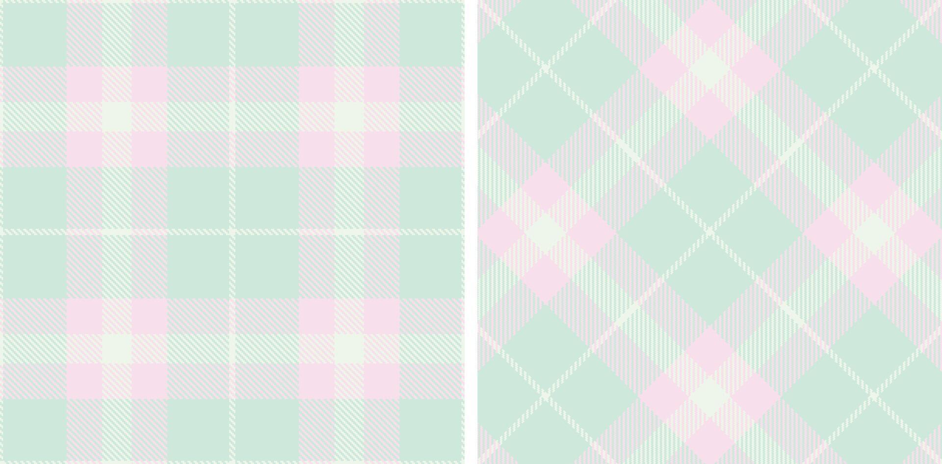 Pastel Pale Off White Seamless Tartan Fabric Design vector