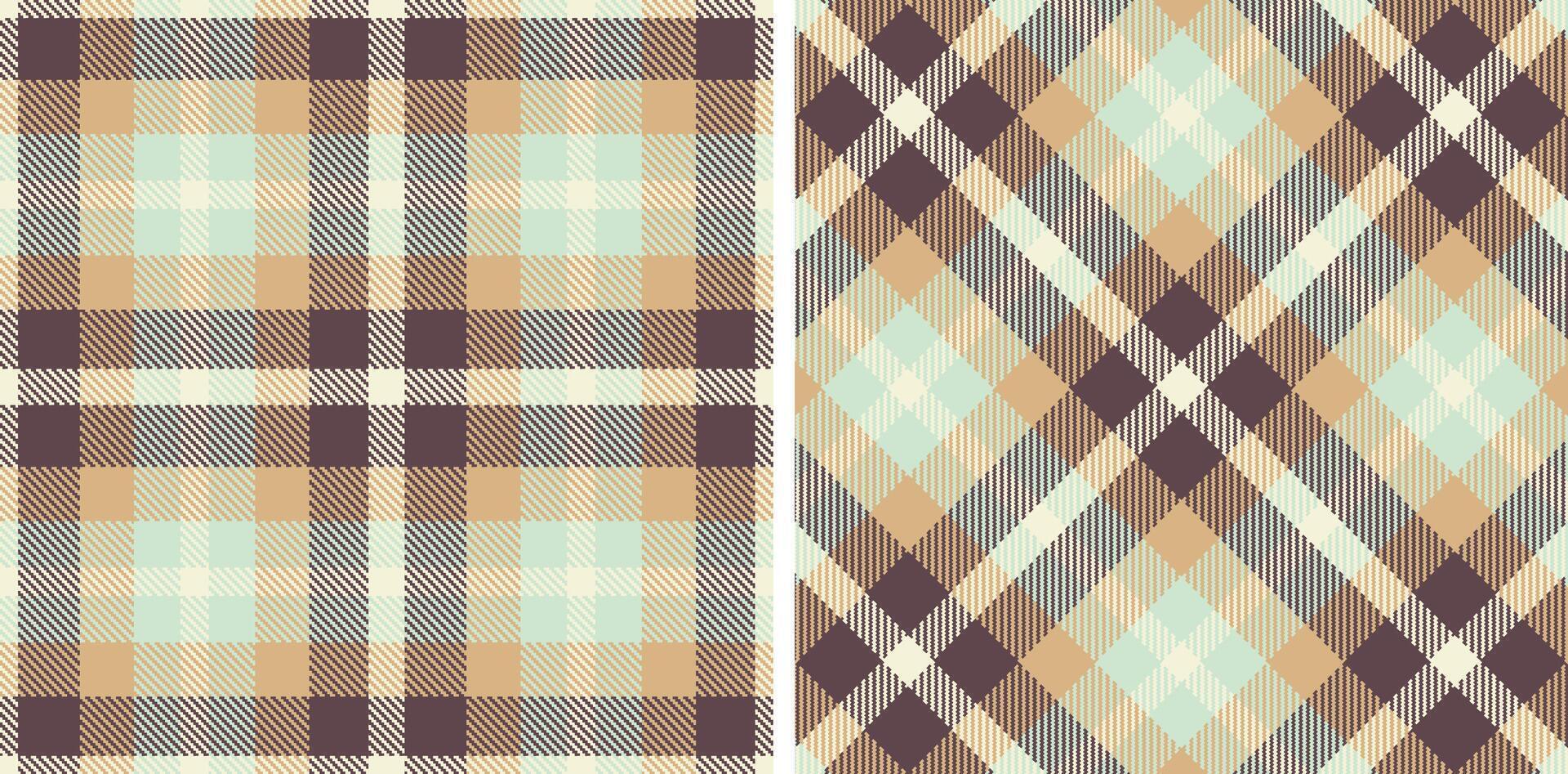 Pastel Seamless Tartan in Bright Off White tones Fabric Design vector