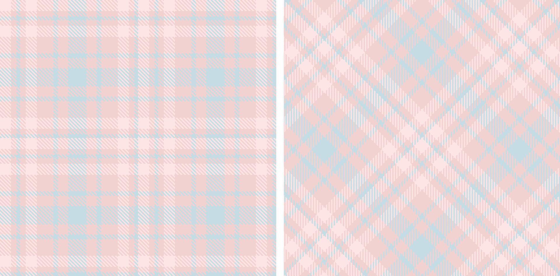 Metallic Pale Pink Seamless Tartan with Pastel Light Grey accents Fabric Design vector
