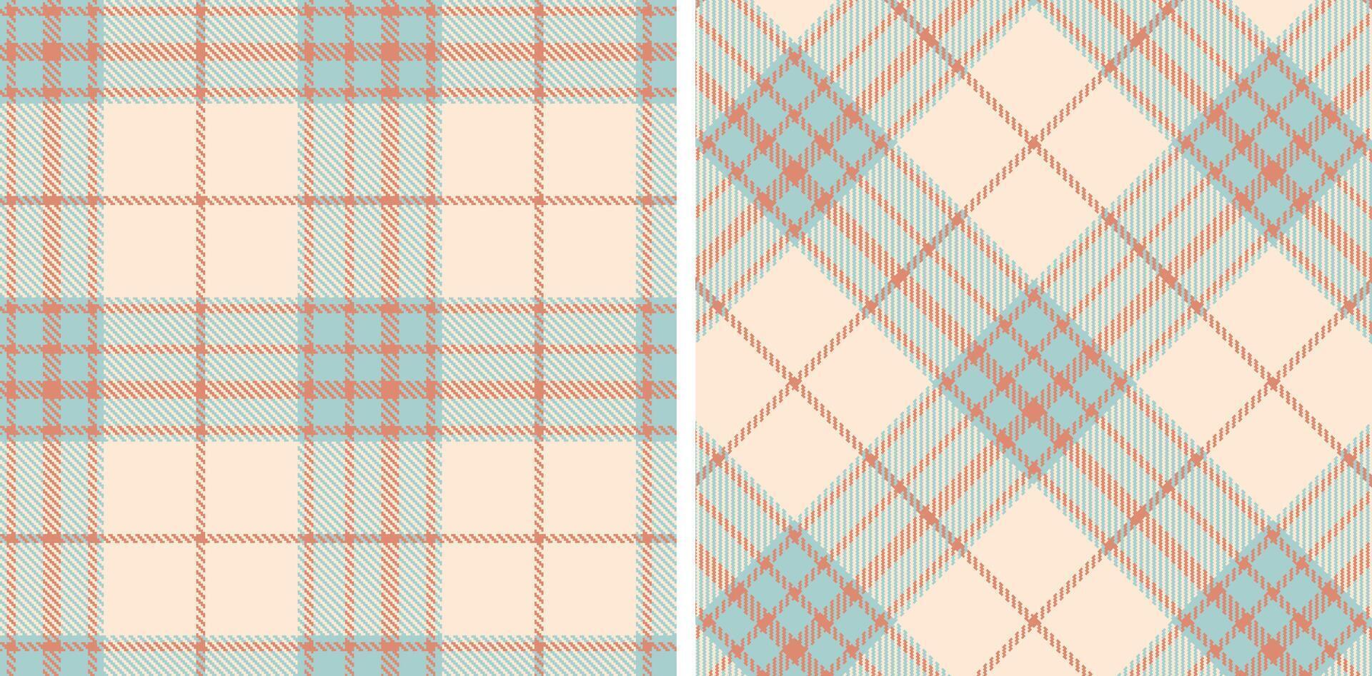 Rich Silver and Muted Dark Peach Seamless Tartan Fabric Design vector