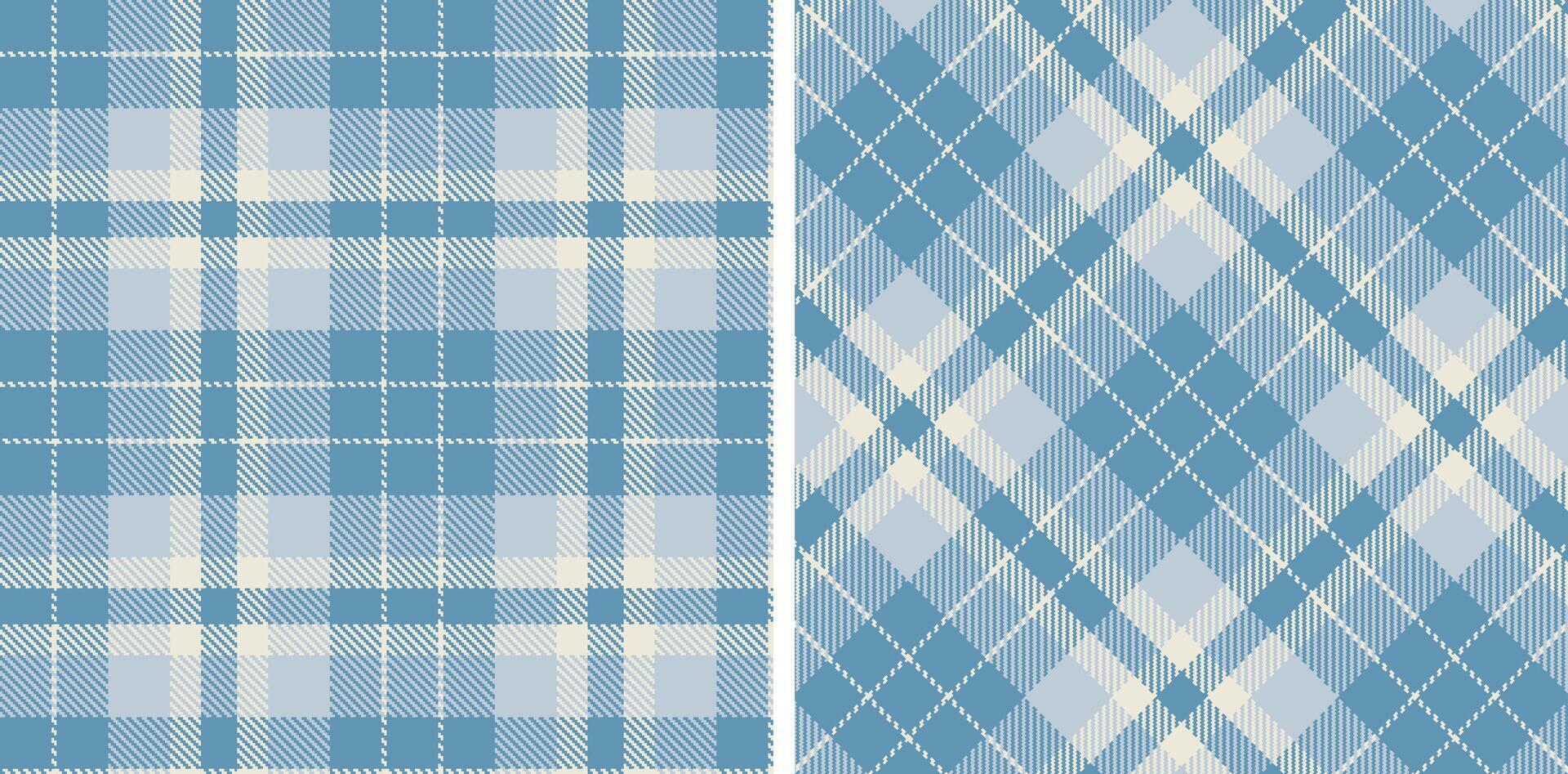 Rich Grey Blue and Dark Light Grey Seamless Tartan Fabric Design vector