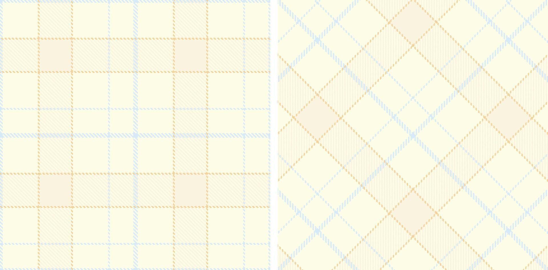 Soft Off White Seamless Tartan with Neon Pale Grey accents Fabric Design vector