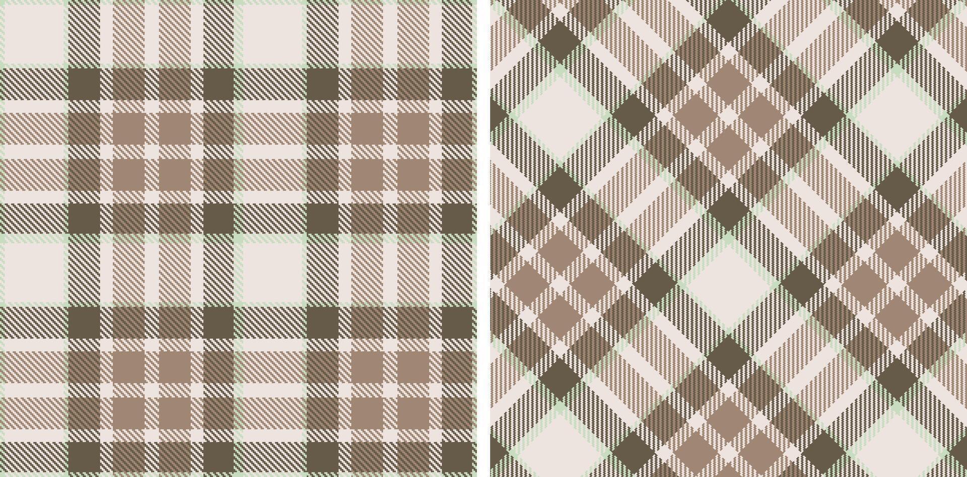 Dusty Very Light Pink and Deep Light Grey Seamless Tartan Fabric Design vector