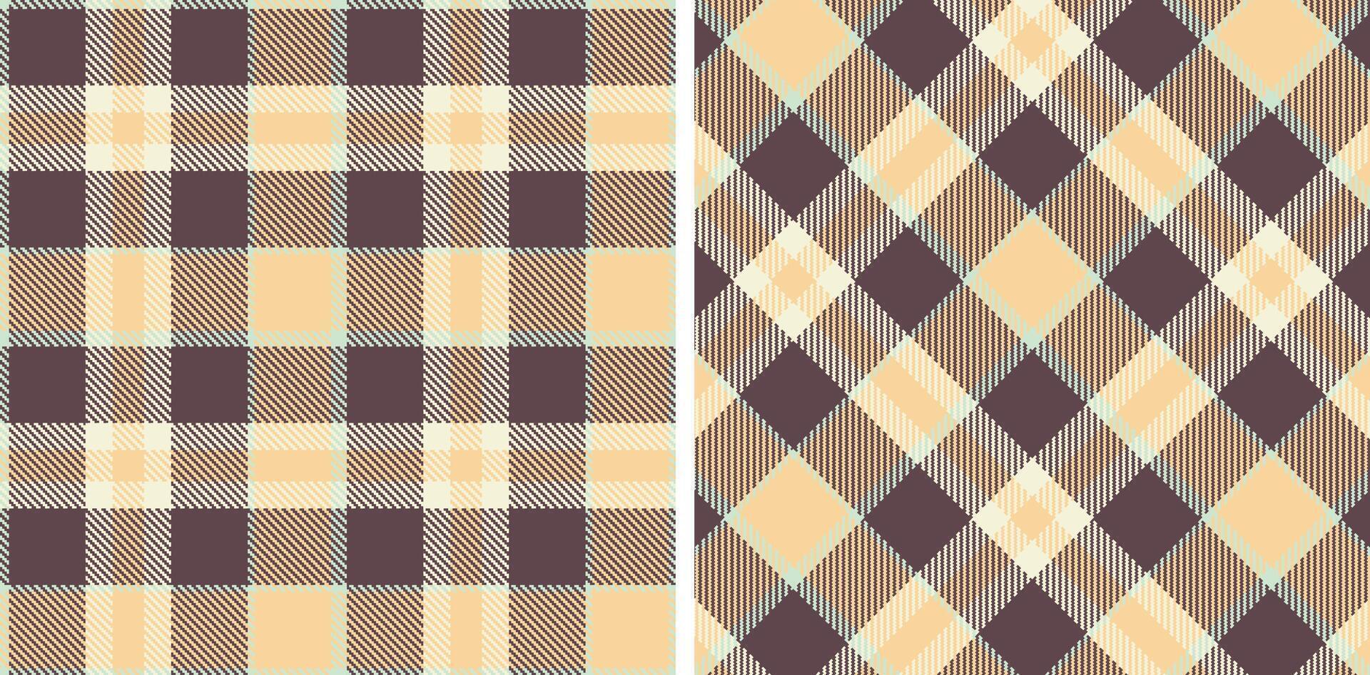 Light Light Grey and Rich Purplish Brown Seamless Tartan Fabric Design vector