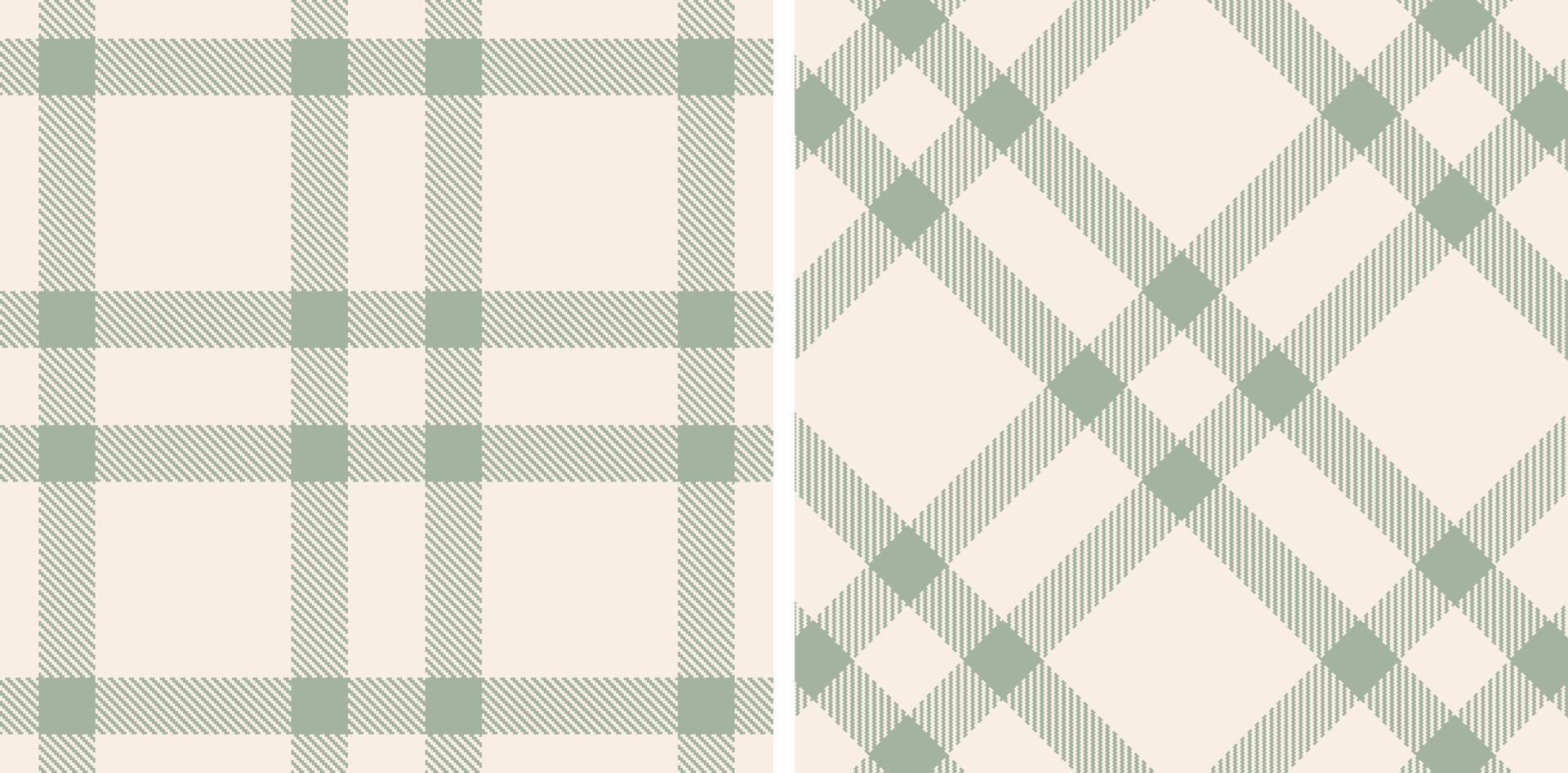 Pastel Very Light Pink Seamless Tartan with Pastel Cement accents Fabric Design vector