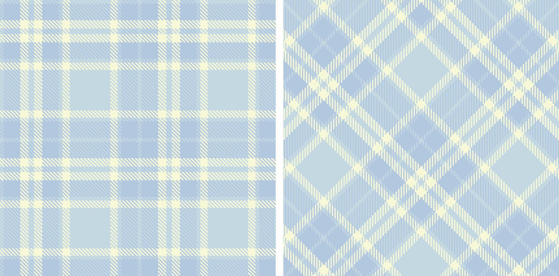 Dusty Silver and Deep Off White Seamless Tartan Fabric Design vector