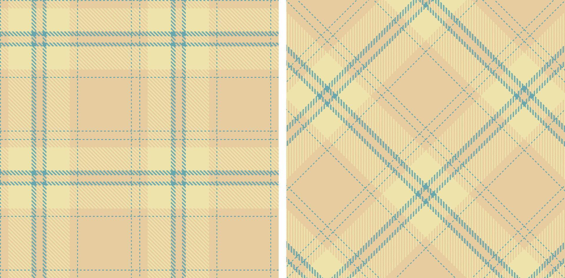 Pastel Seamless Tartan in Smoky Beige tones Fabric Design vector