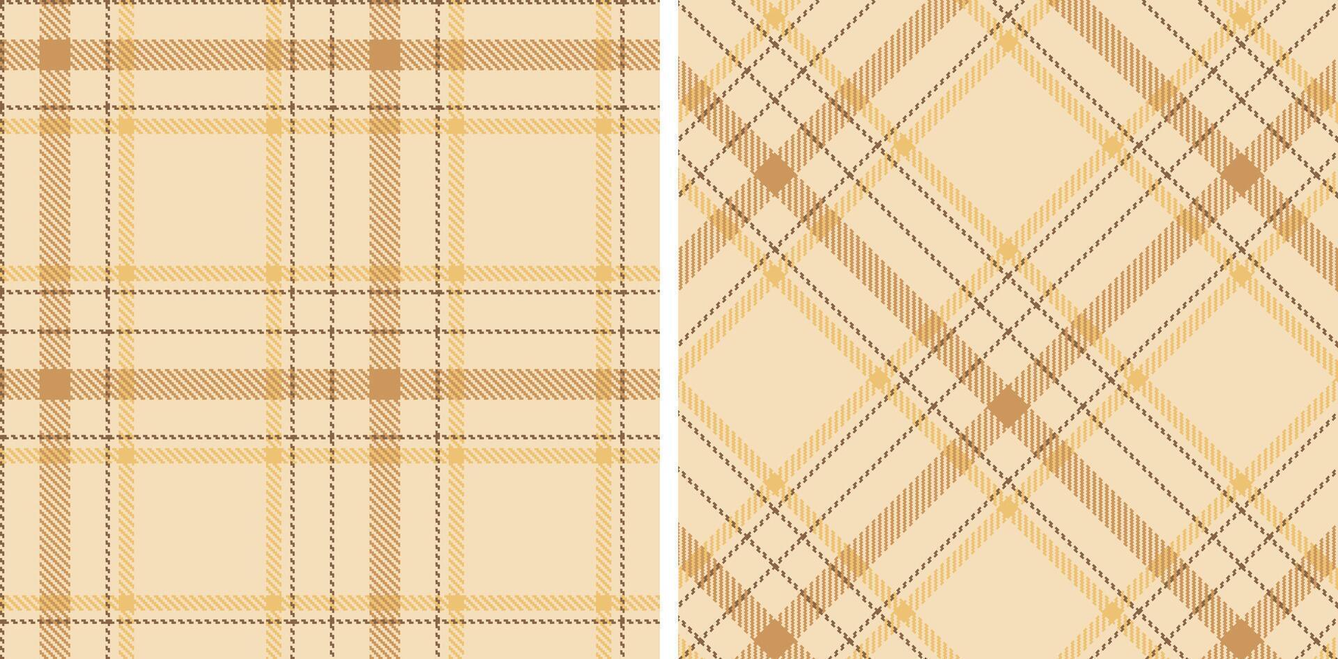 Pastel Seamless Tartan in Neon Light Peach tones Fabric Design Variant 882 vector