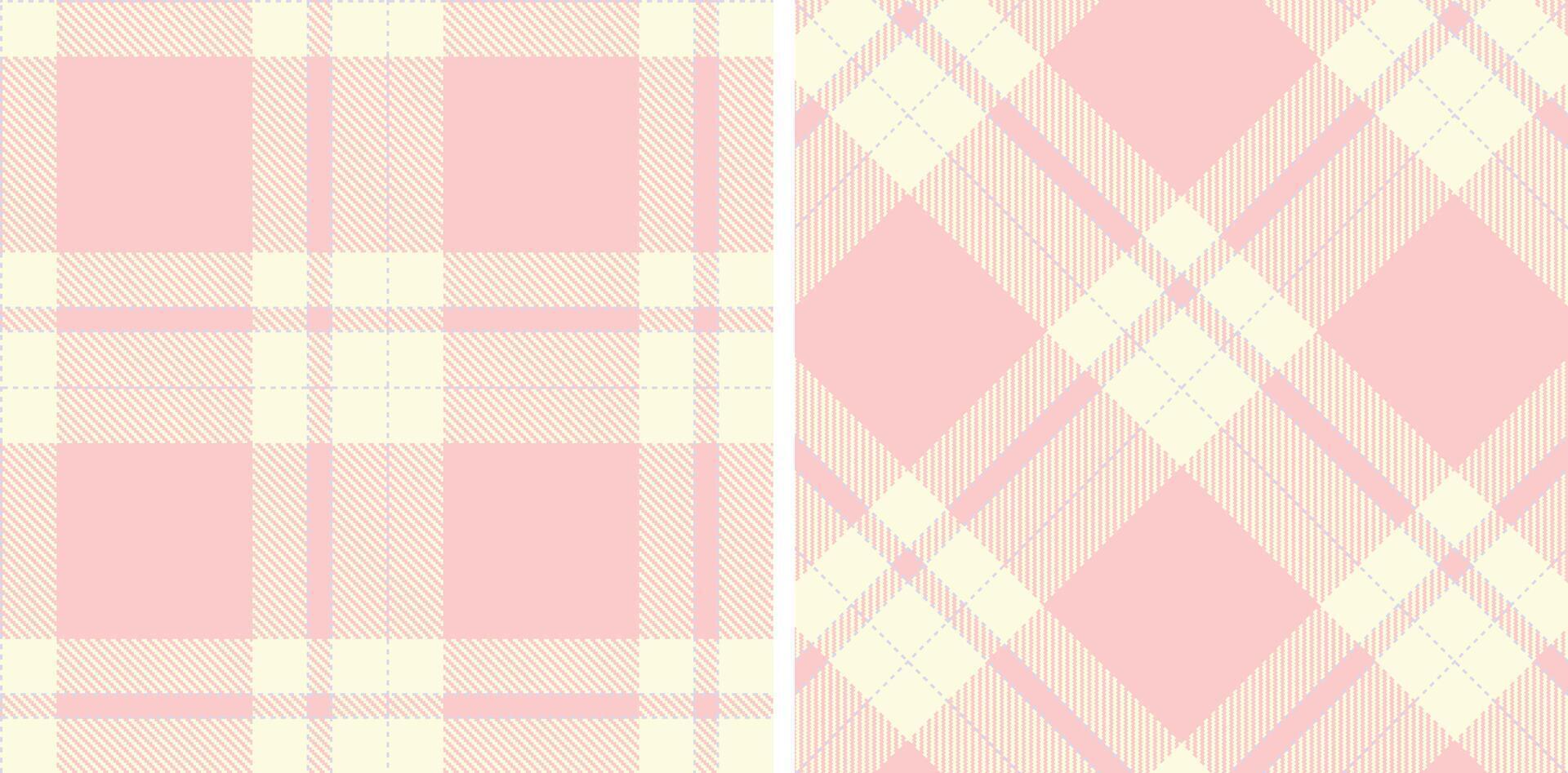 Bright Light Blue Grey and Soft Off White Seamless Tartan Fabric Design vector