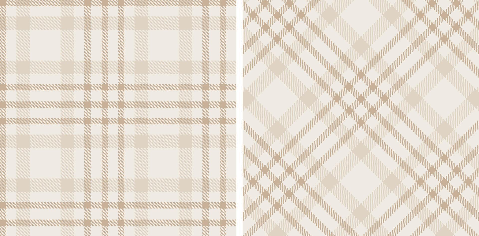 Smoky Very Light Pink Seamless Tartan with Dusty Putty accents Fabric Design vector