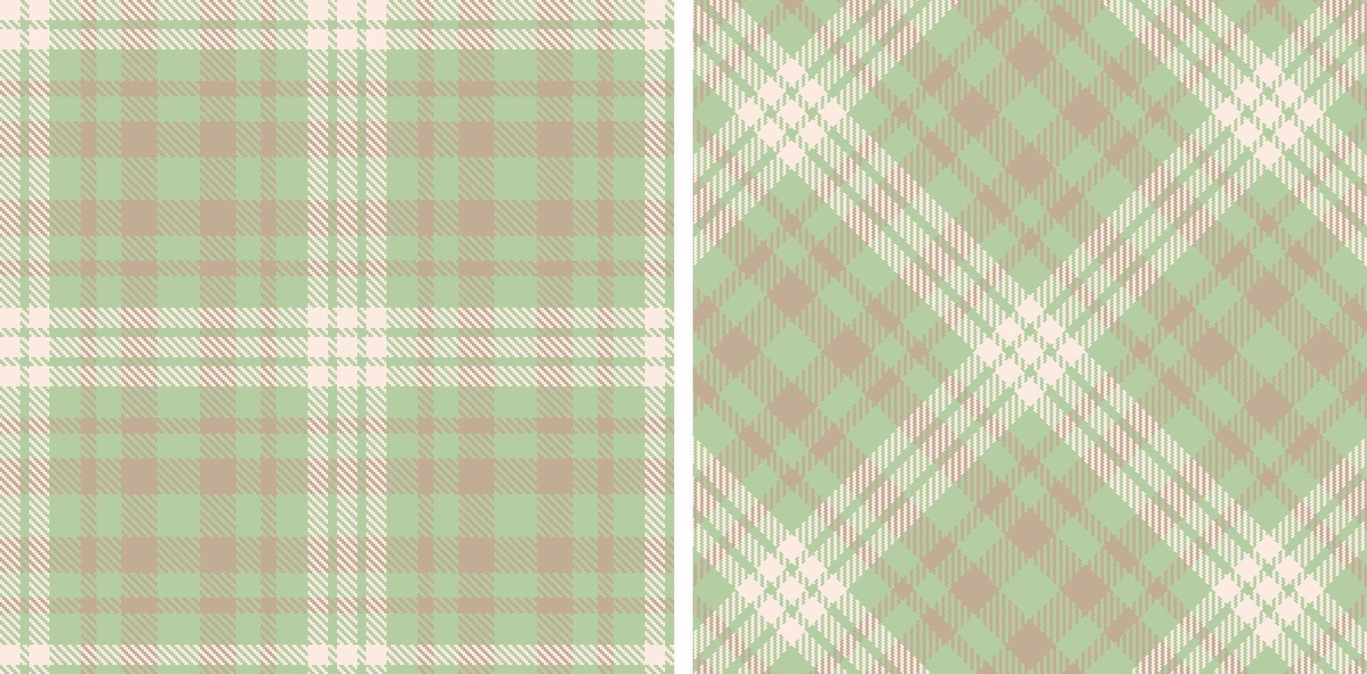 Iridescent Greenish Grey and Rich Mushroom Seamless Tartan Fabric Design vector