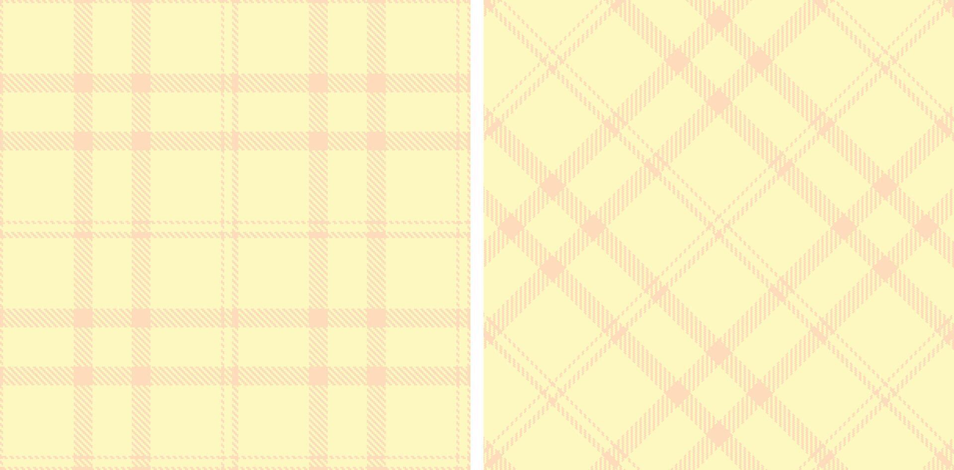 Pastel Seamless Tartan in Pastel Light Peach tones Fabric Design vector