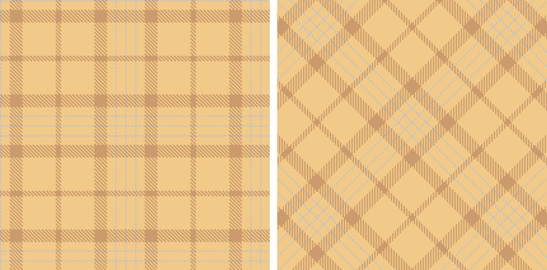 Pastel Seamless Tartan in Warm Tan tones Fabric Design vector
