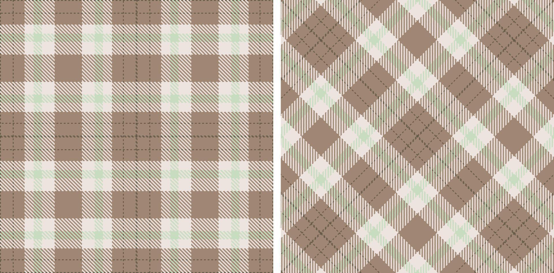 Cool Brown Grey Seamless Tartan with Dark Very Light Pink accents Fabric Design vector