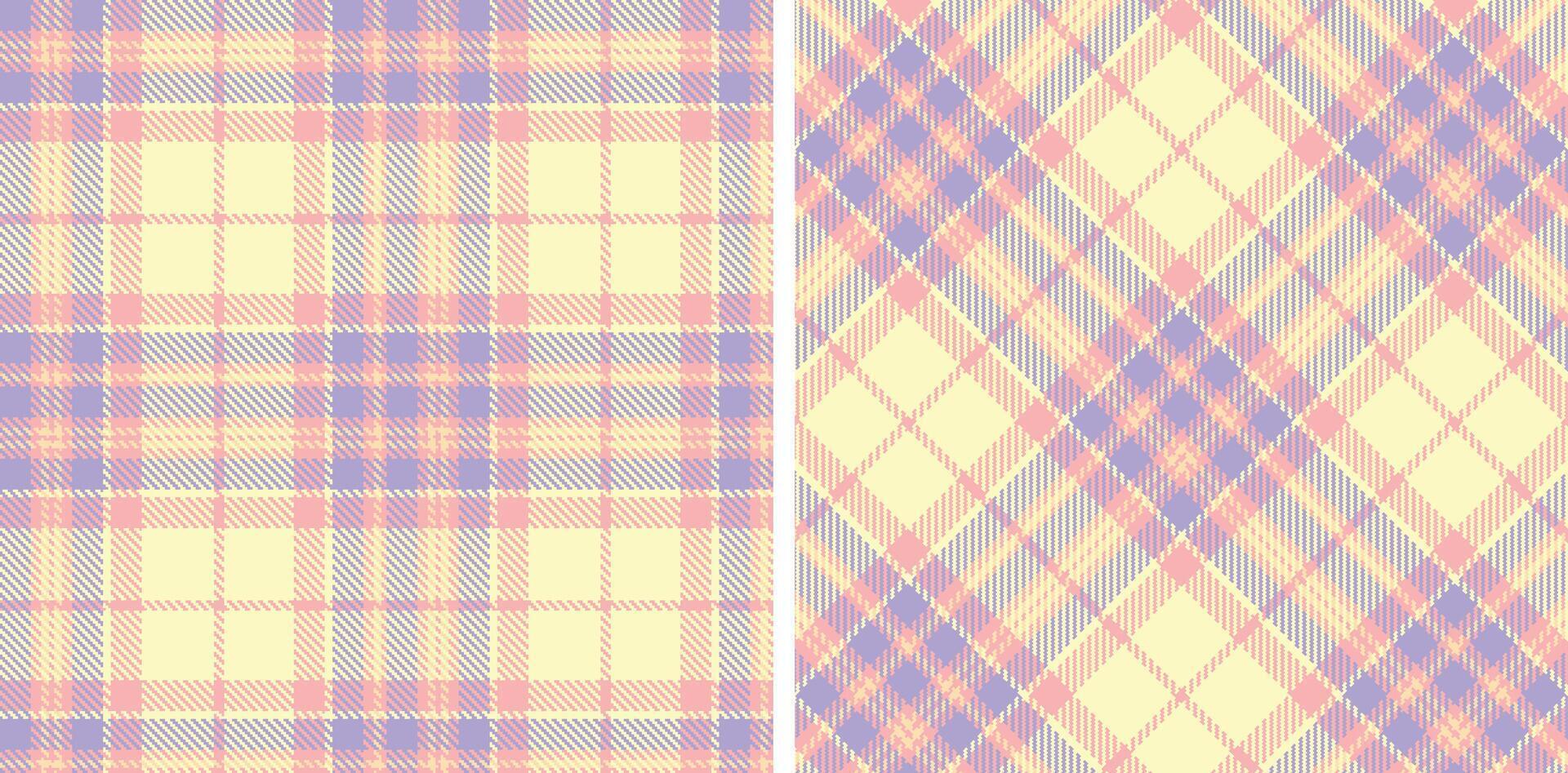 Pastel Seamless Tartan in Metallic Pale Rose tones Fabric Design vector
