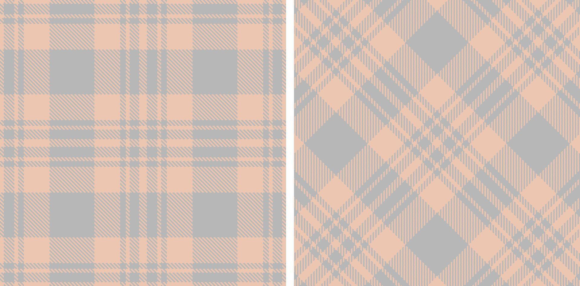 Pastel Seamless Tartan in Vivid Light Peach tones Fabric Design Variant 976 vector