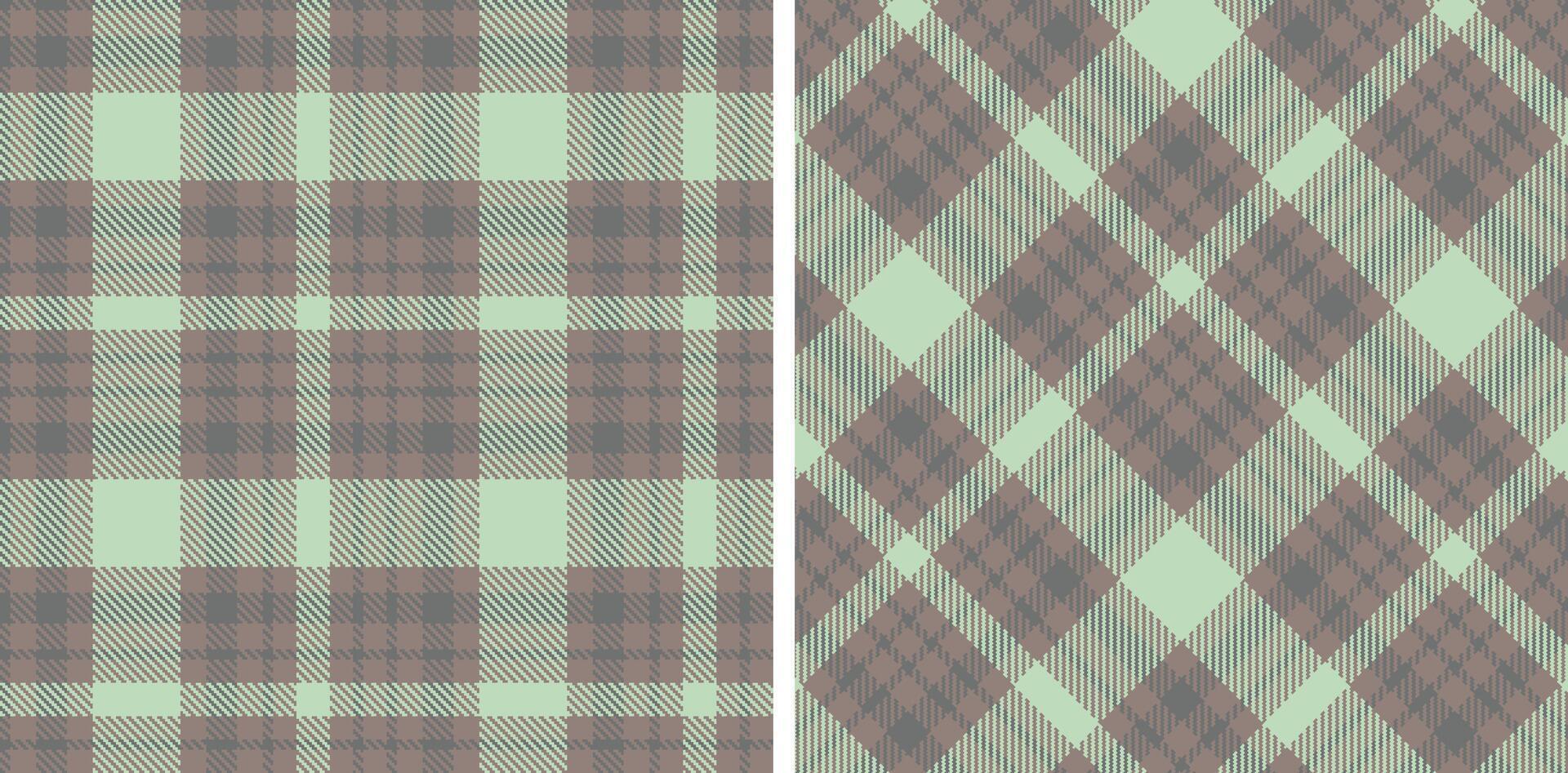 Deep Warm Grey Seamless Tartan with Muted Medium Grey accents Fabric Design vector