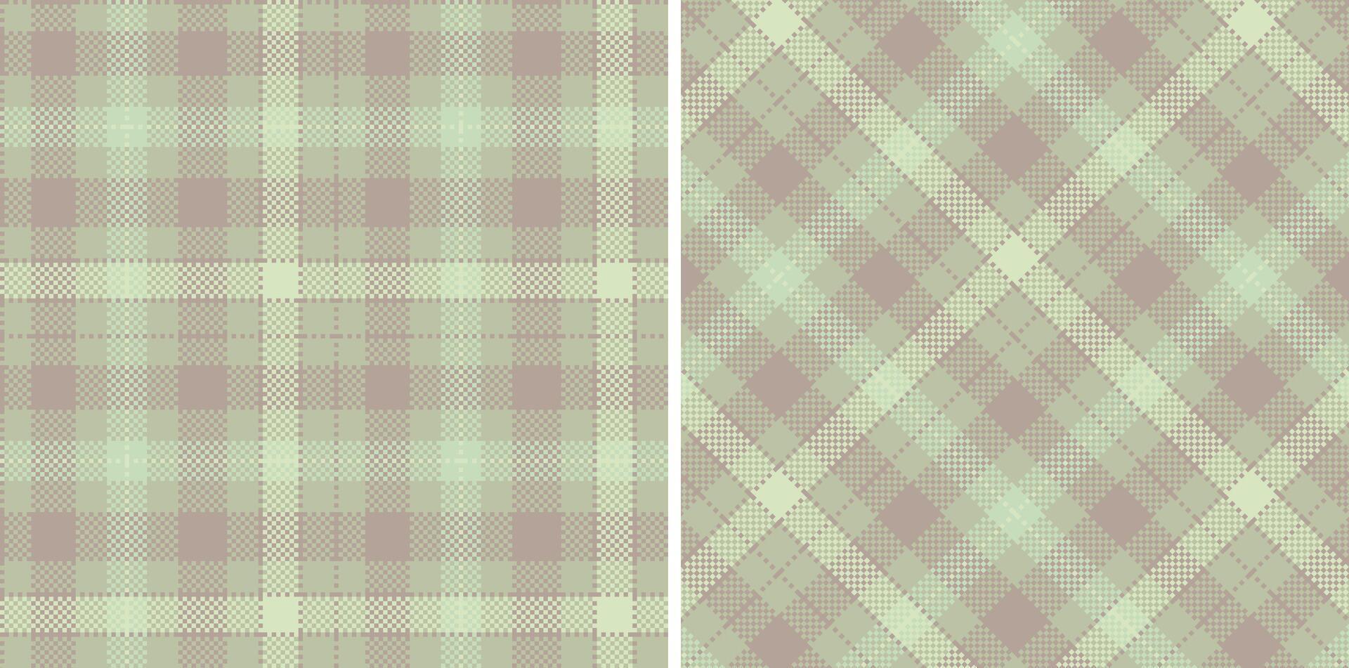 Light Greyish Seamless Madras Plaid with Warm Bland accents Textile Design vector