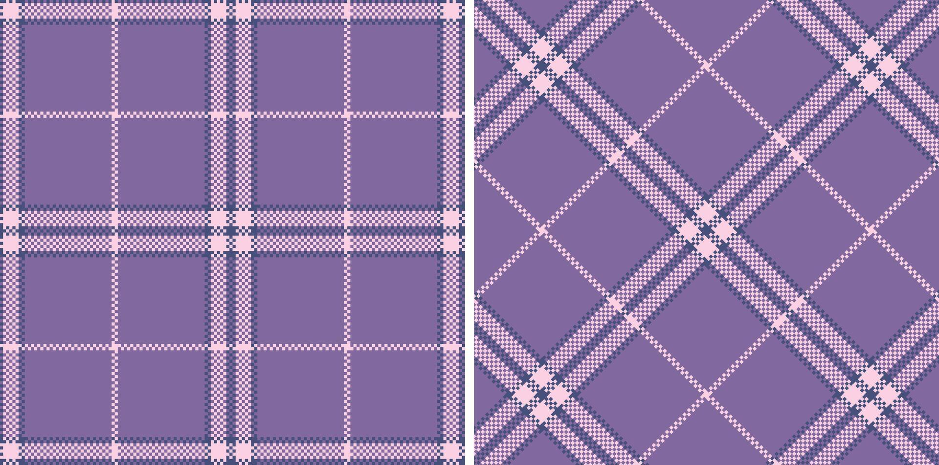 Modern Seamless Madras Plaid in Light Dusk tones Textile Design vector