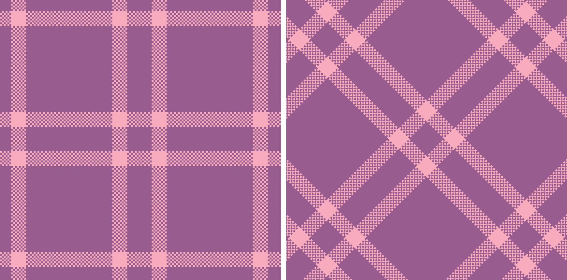 Smoky Purplish Seamless Madras Plaid with Light Soft Pink accents Textile Design vector