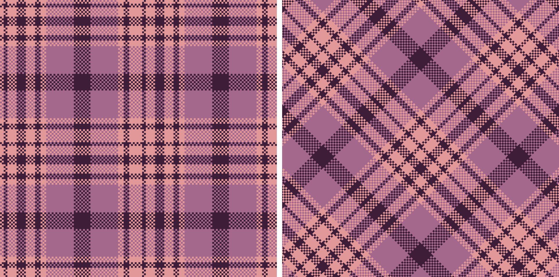Modern Warm Dusty Pink Seamless Madras Plaid Textile Design vector