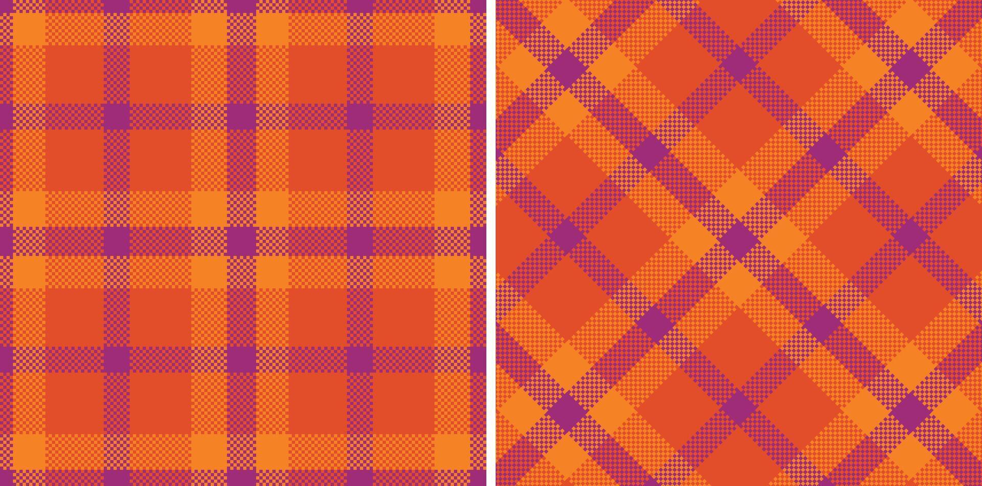 Modern Seamless Madras Plaid in Rich Red Violet tones Textile Design vector