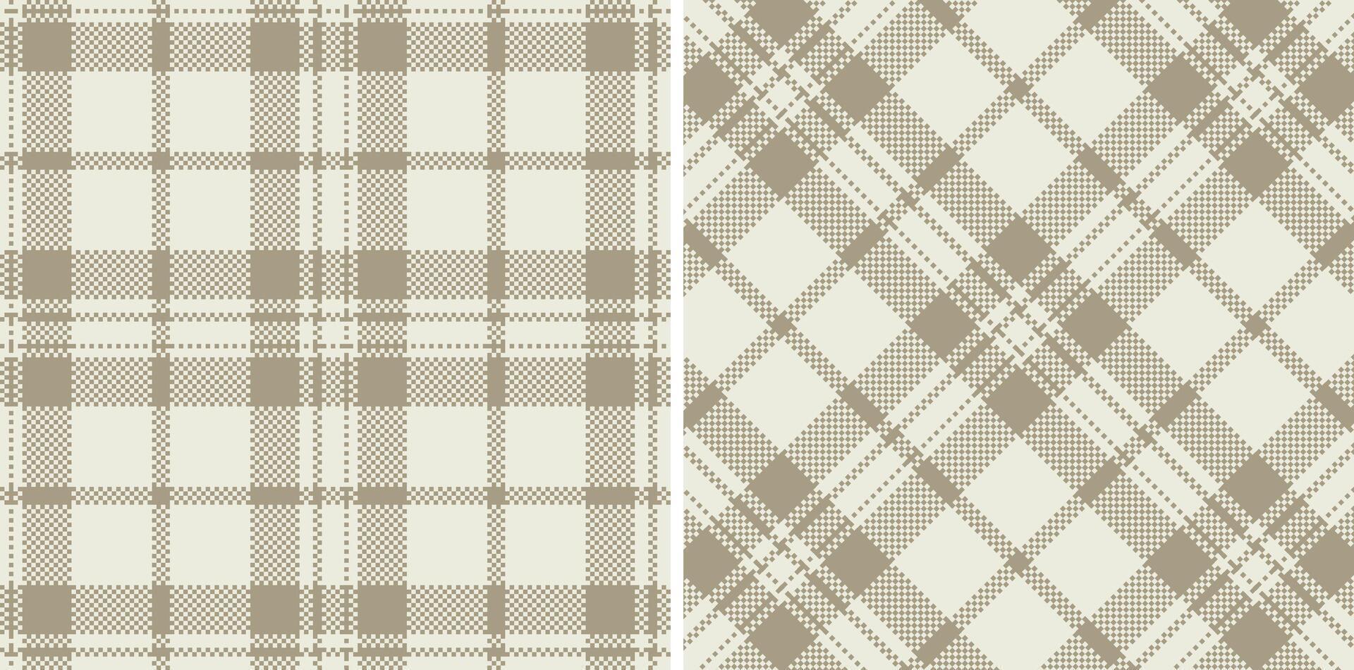 Modern Seamless Madras Plaid in Bright Light Grey tones Textile Design vector