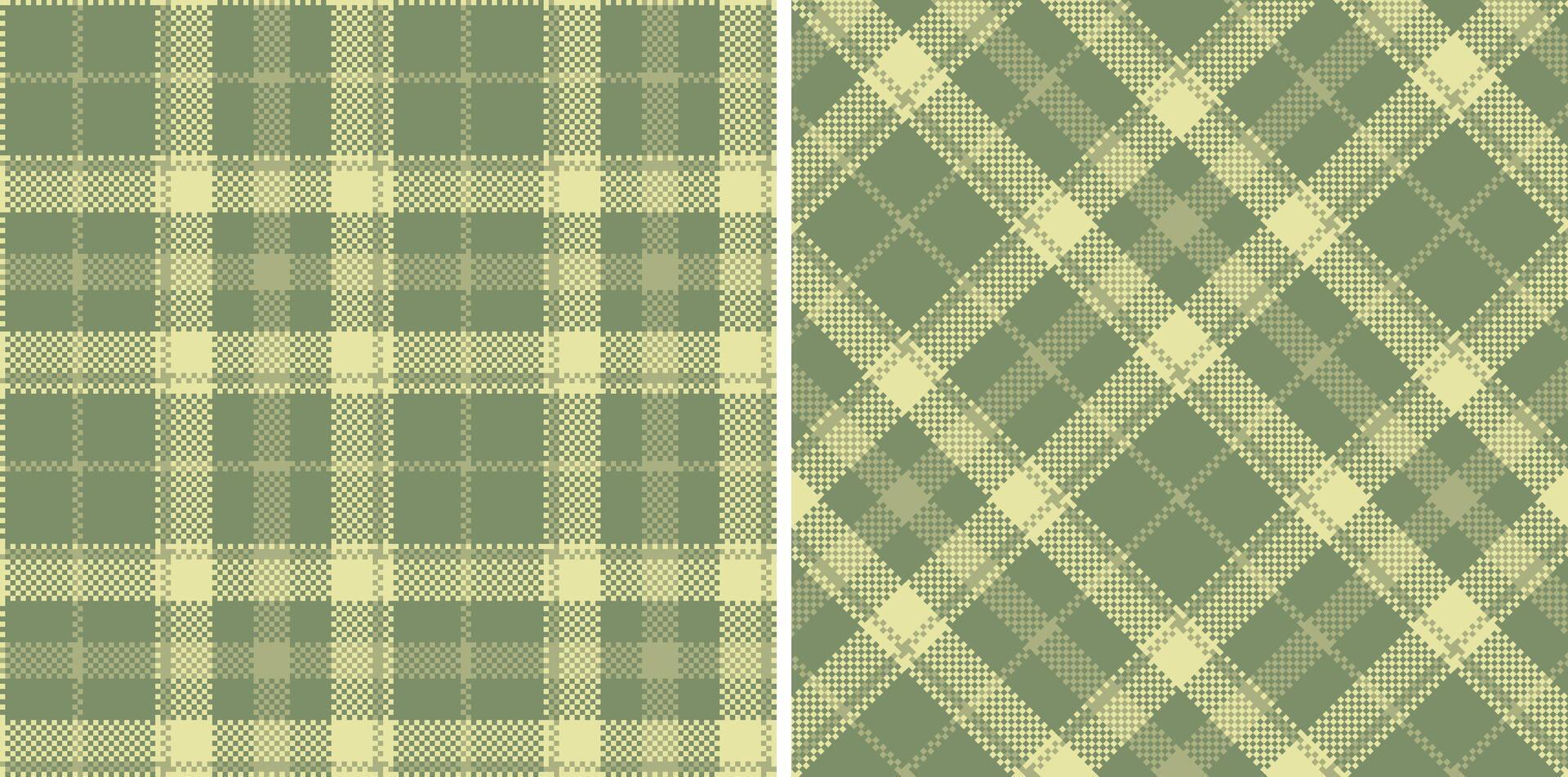 Modern Seamless Madras Plaid in Soft Light Tan tones Textile Design vector