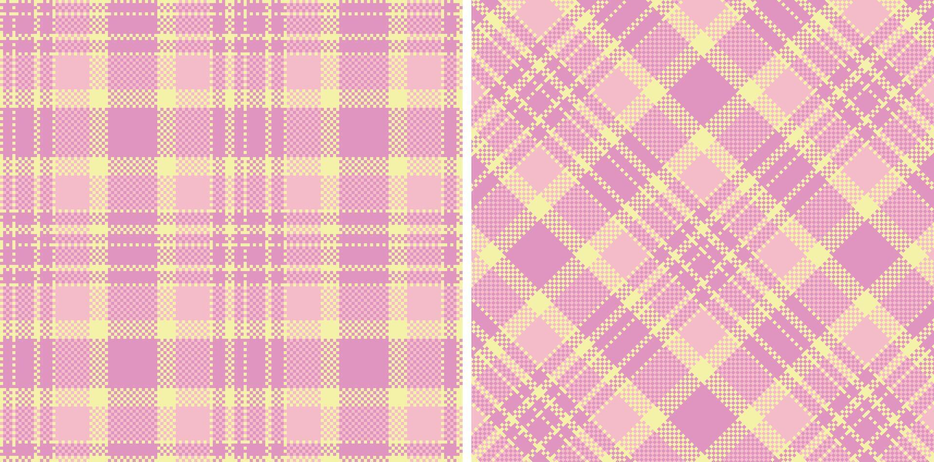 Modern Soft Light Khaki Seamless Madras Plaid Textile Design vector
