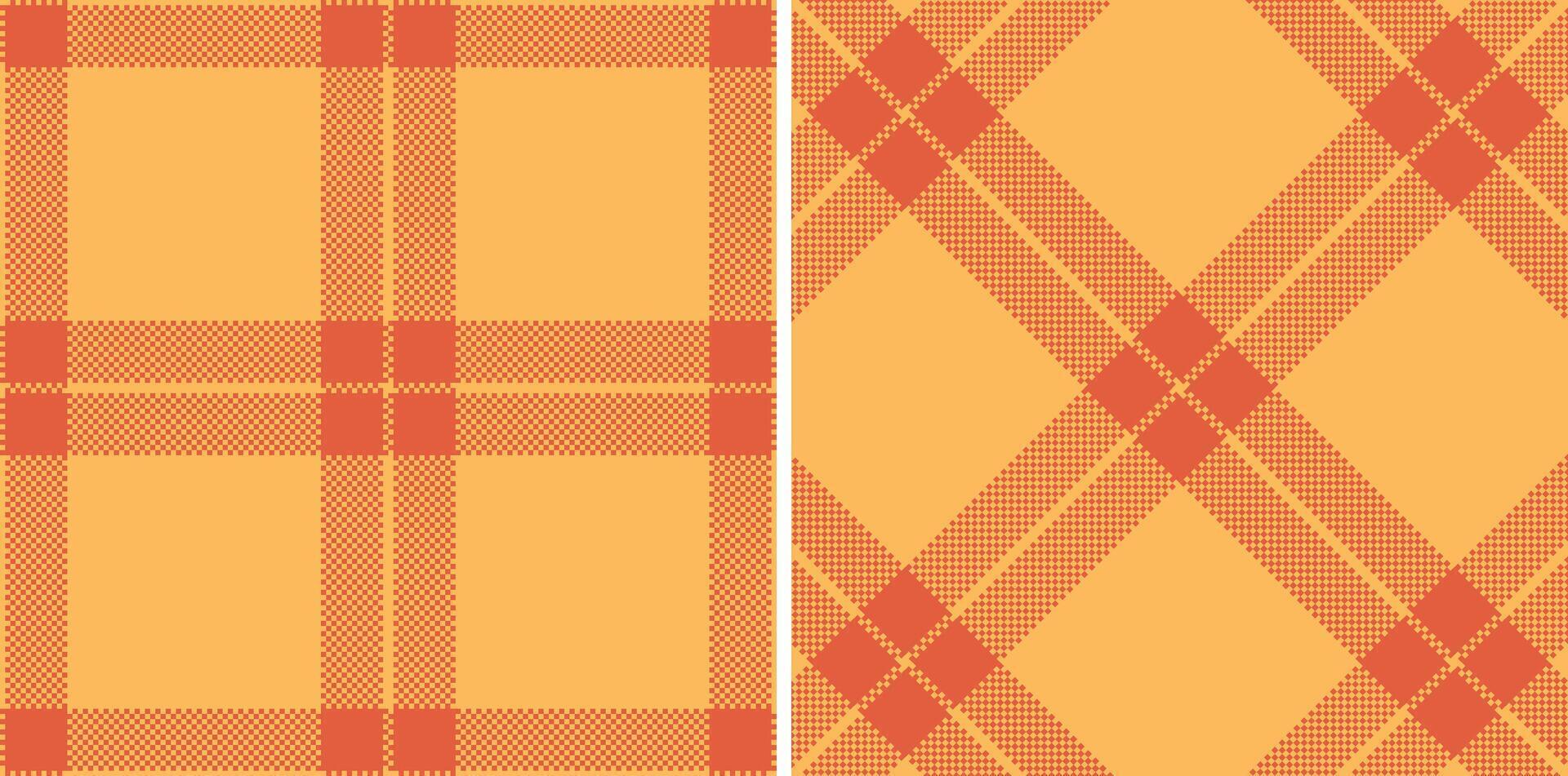 Modern Seamless Madras Plaid in Warm Butterscotch tones Textile Design vector