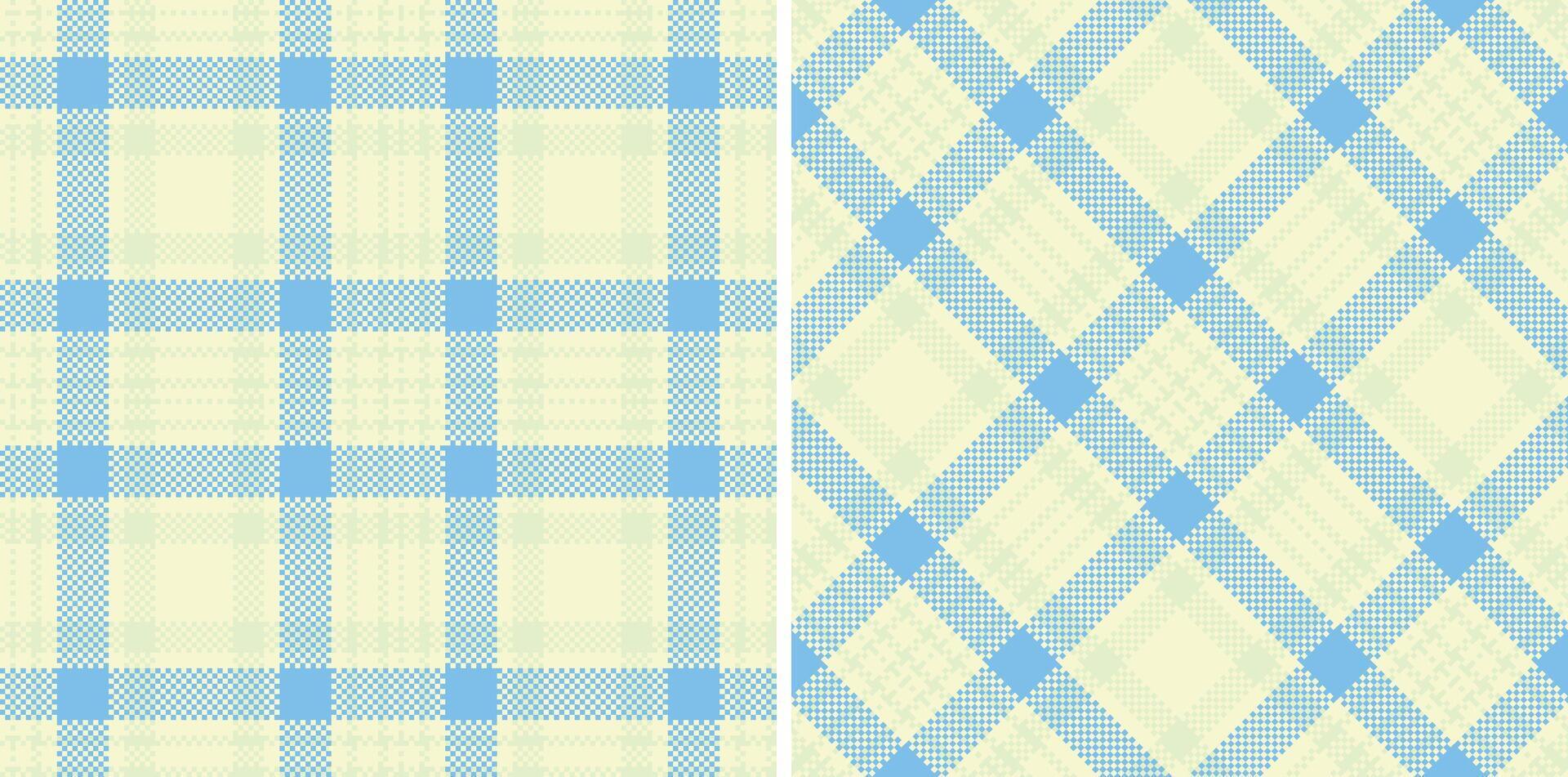 Modern Seamless Madras Plaid in Soft Eggshell tones Textile Design vector