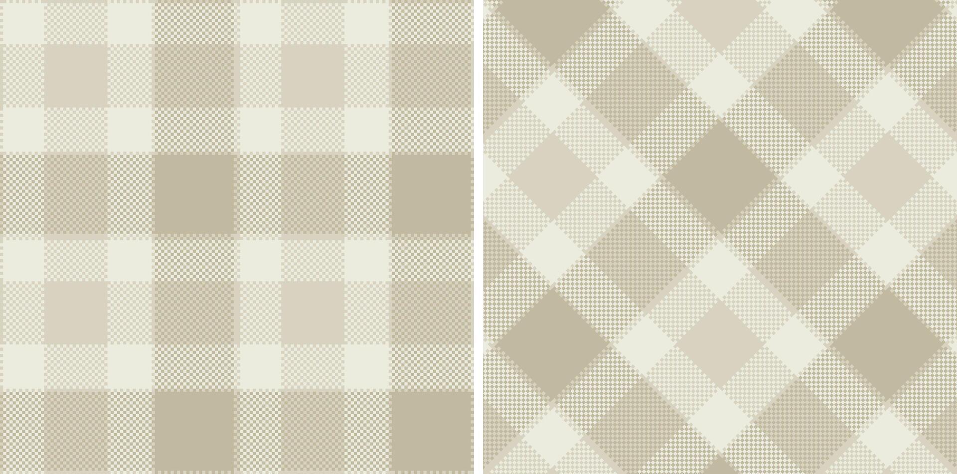 Modern Seamless Madras Plaid in Metallic Light Grey tones Textile Design vector