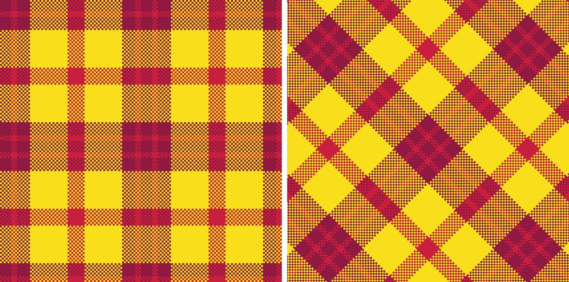 Cool Purple Red Seamless Madras Plaid with Light Lipstick Red accents Textile Design vector