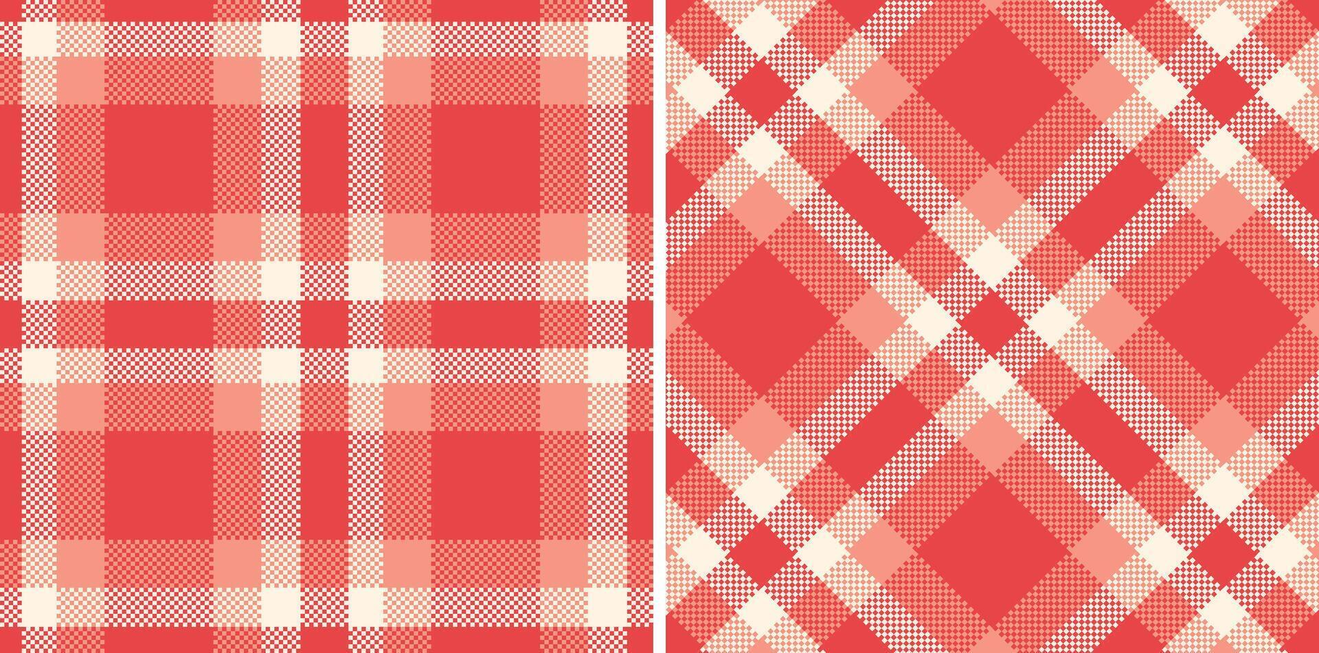 Iridescent Grapefruit Seamless Madras Plaid with Neon Off White accents Textile Design vector