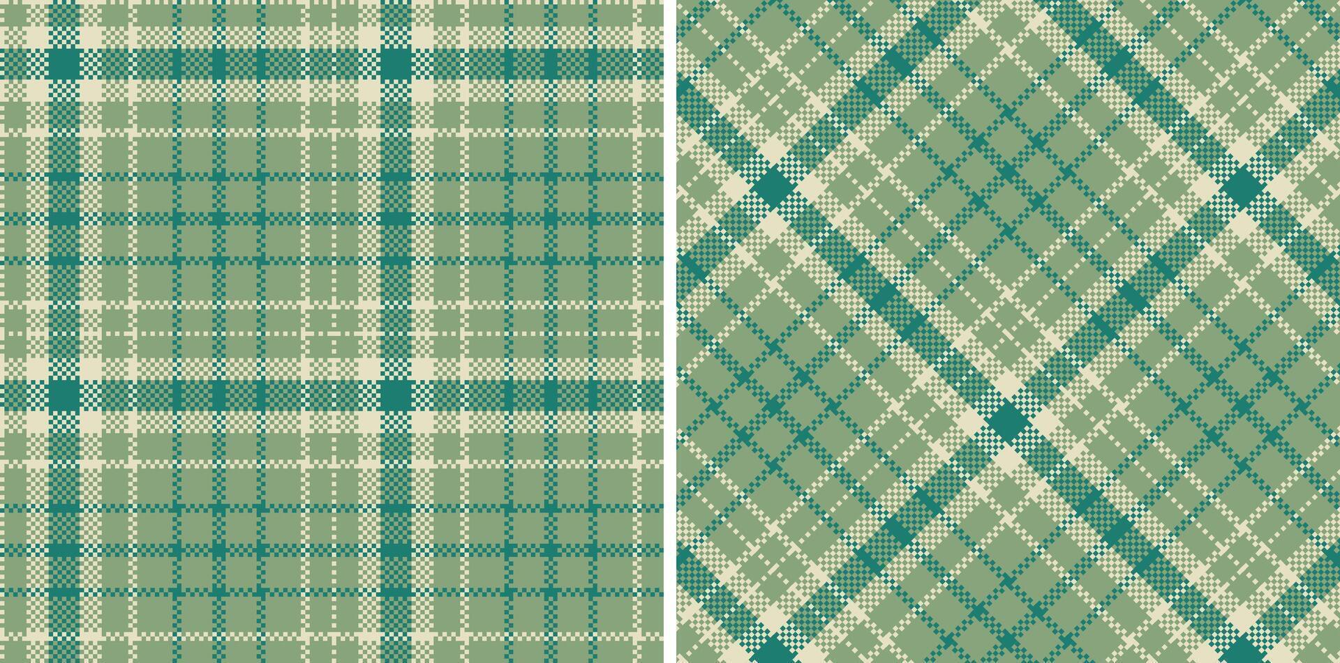 Cool Grey green and Bright Pale Seamless Madras Plaid Textile Design vector