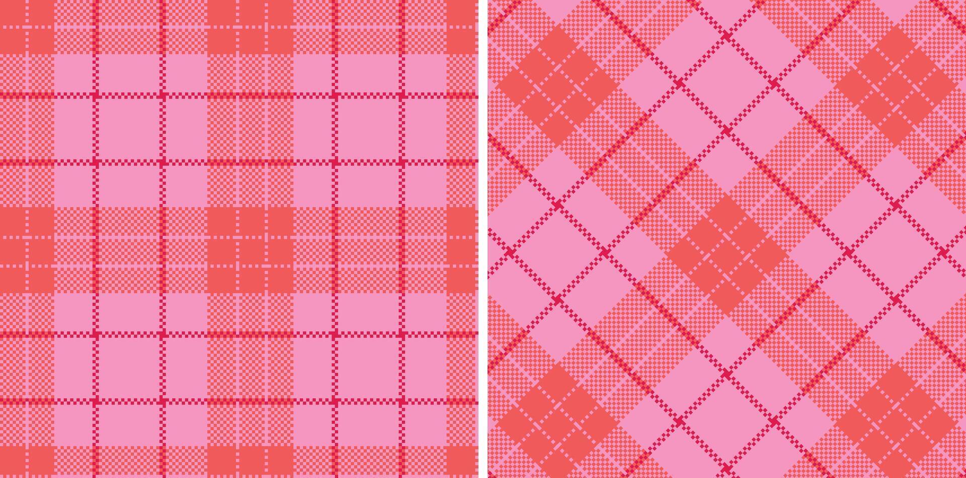 Metallic Pinky and Smoky Grapefruit Seamless Madras Plaid Textile Design vector