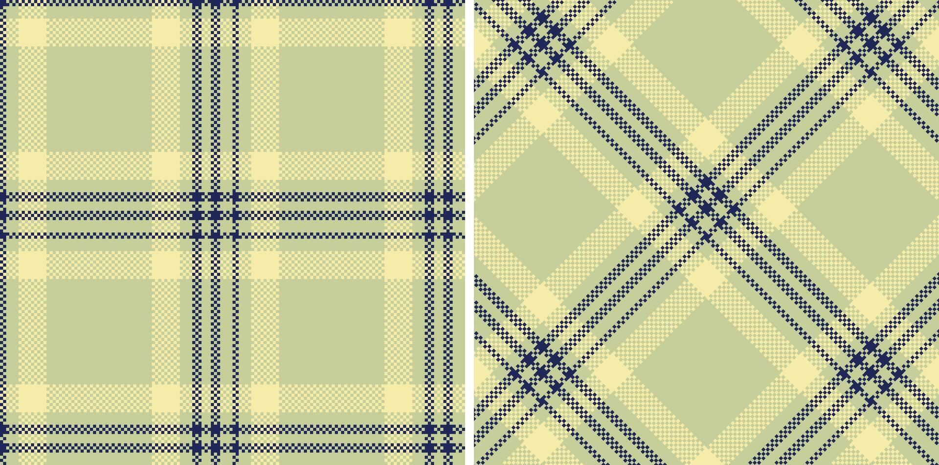 Modern Seamless Madras Plaid in Pale Beige tones Textile Design vector