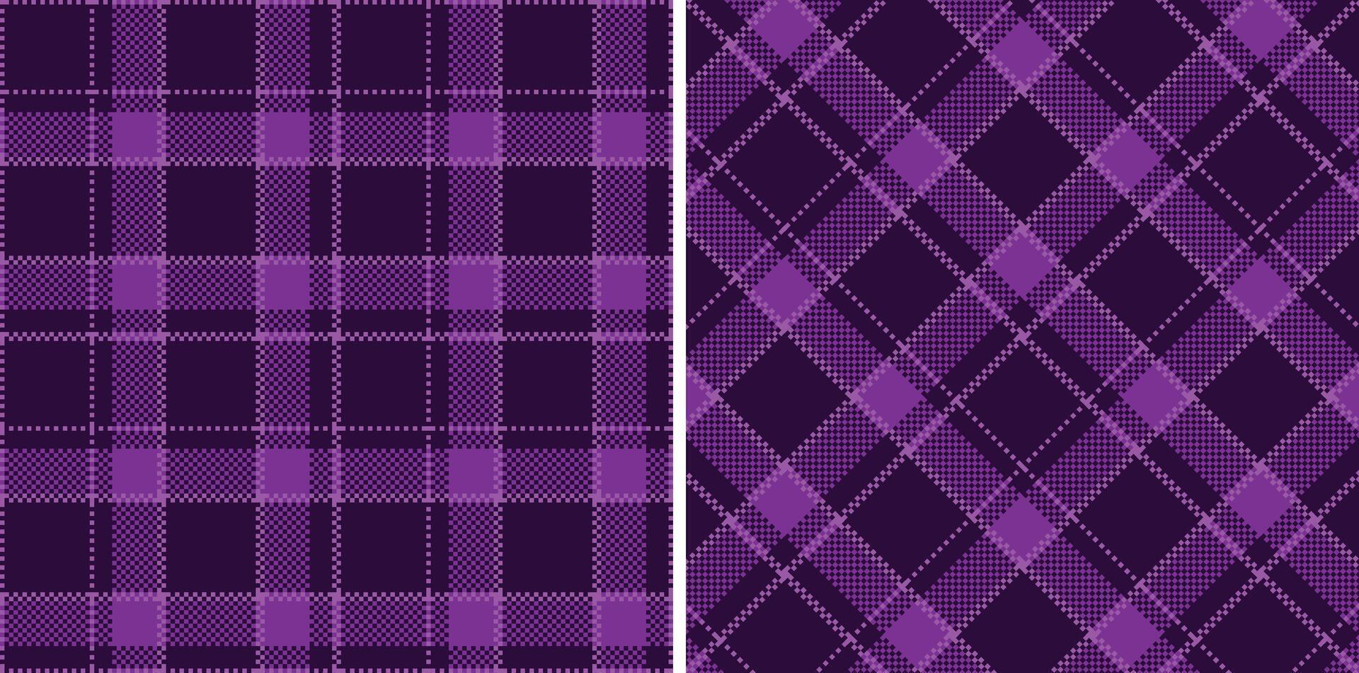 Modern Seamless Madras Plaid in Smoky Heliotrope tones Textile Design vector