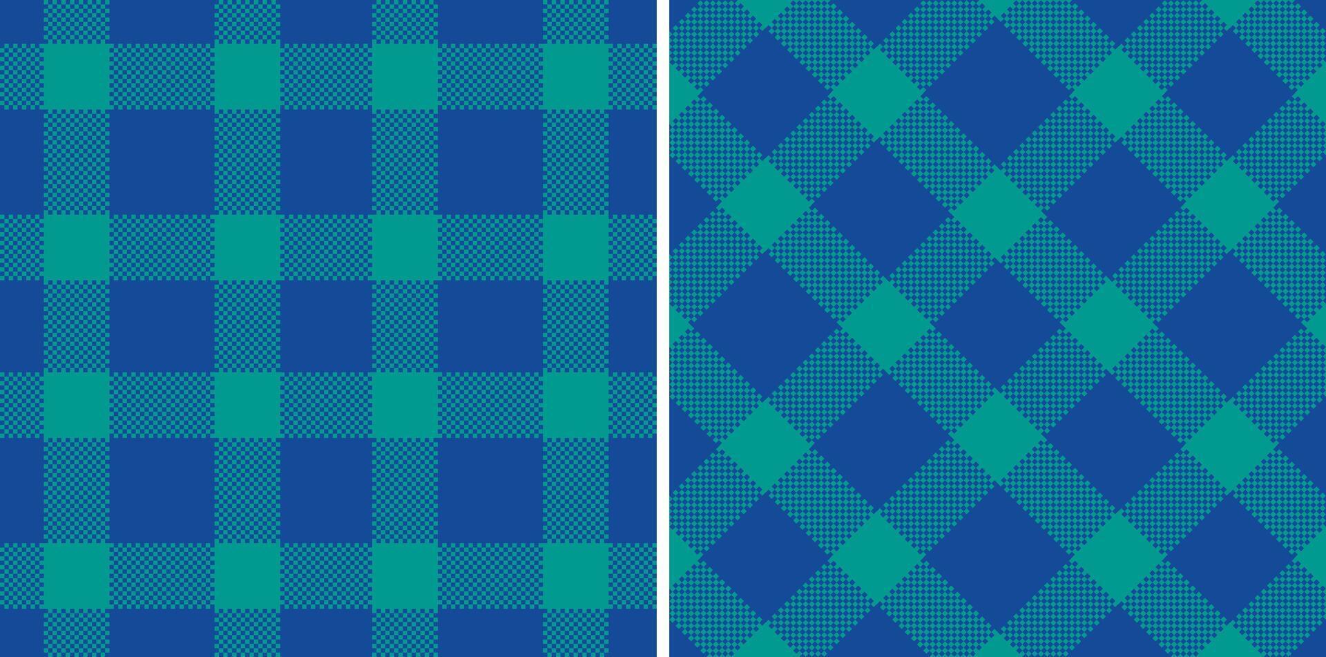 Modern Muted Cobalt Seamless Madras Plaid Textile Design vector