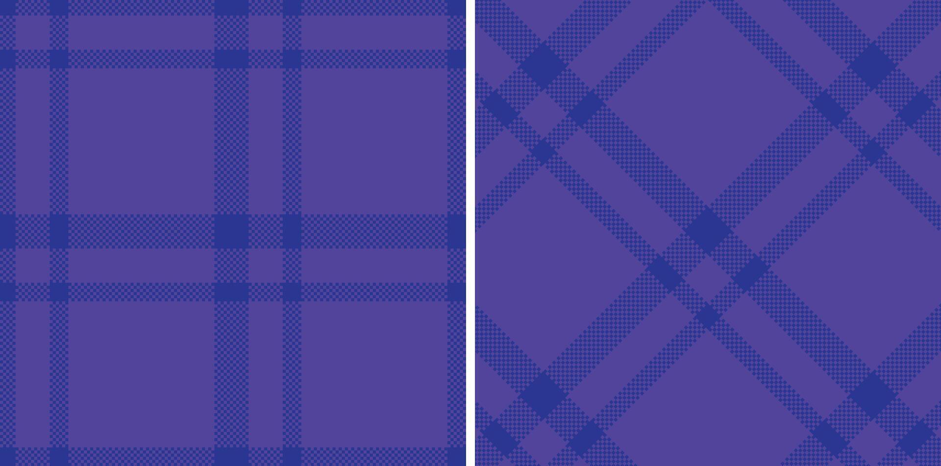 Soft Royal and Vivid Blue With A Hint Of Purple Seamless Madras Plaid Textile Design vector