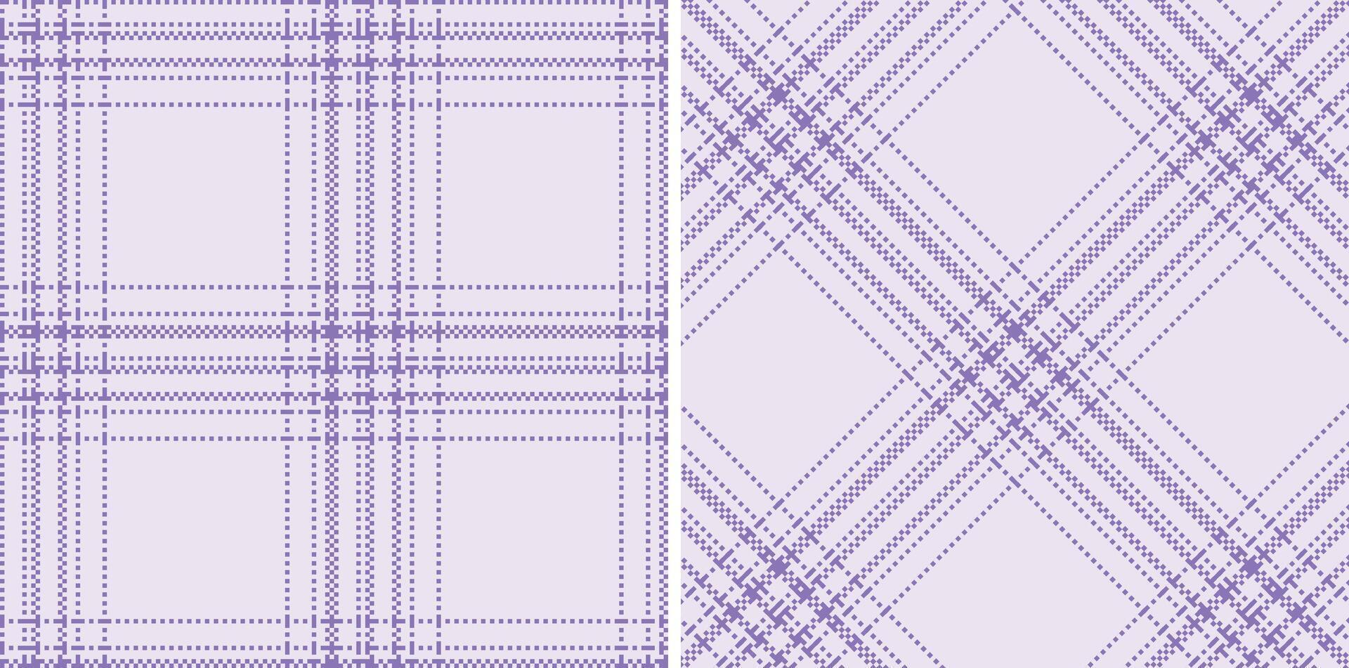 Deep Light Urple and Neon Pale Lavender Seamless Madras Plaid Textile Design vector
