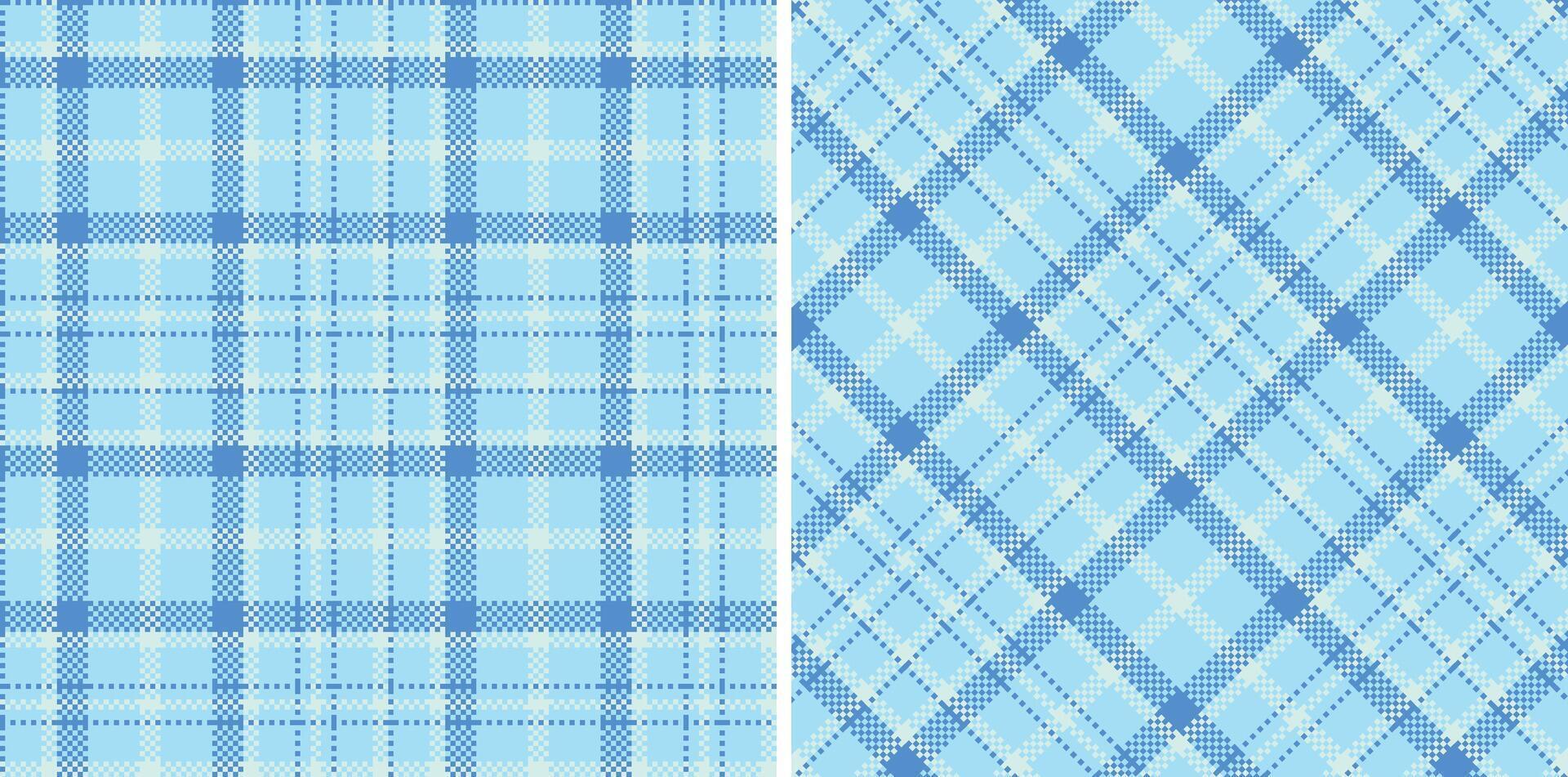 Modern Cool Robin's Egg Blue Seamless Madras Plaid Textile Design vector