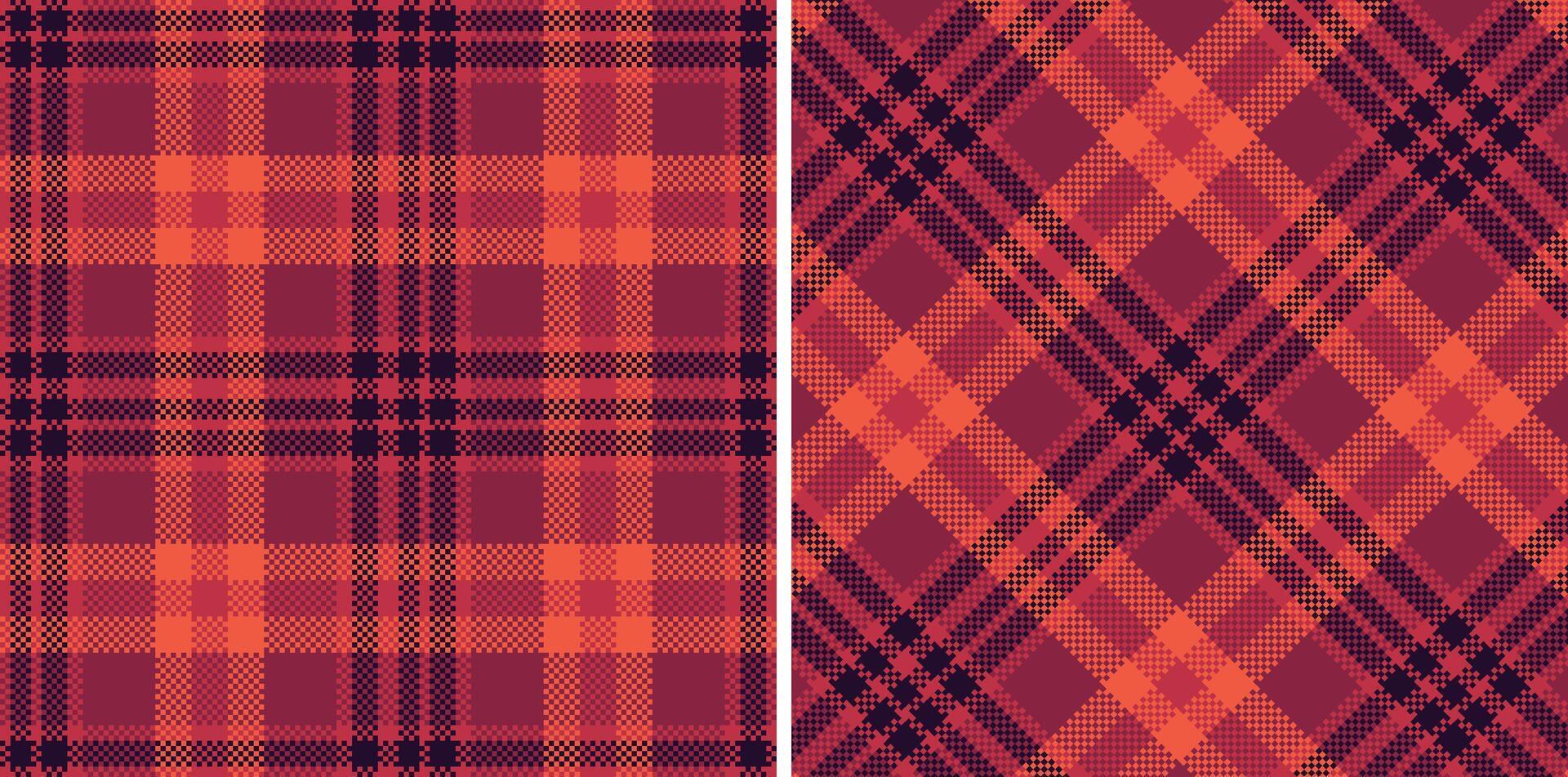 Iridescent Rouge Seamless Madras Plaid with Vivid Midnight accents Textile Design vector