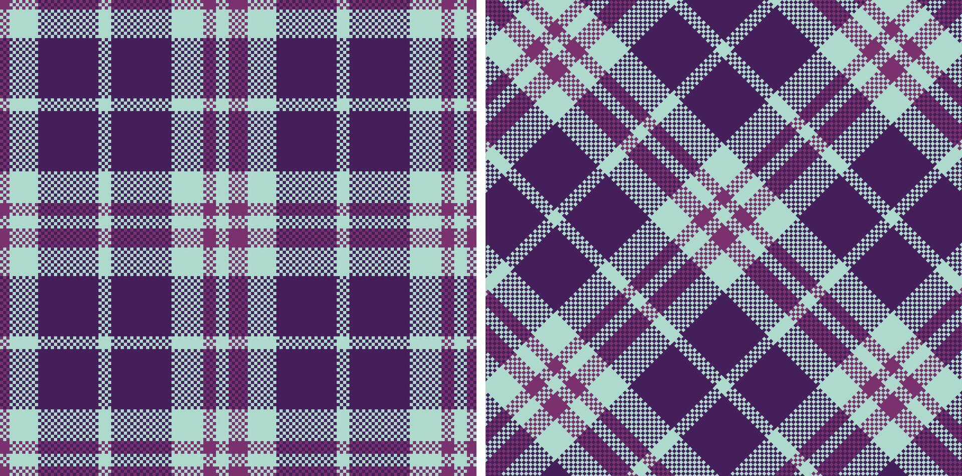 Modern Soft Duck Egg Blue Seamless Madras Plaid Textile Design vector