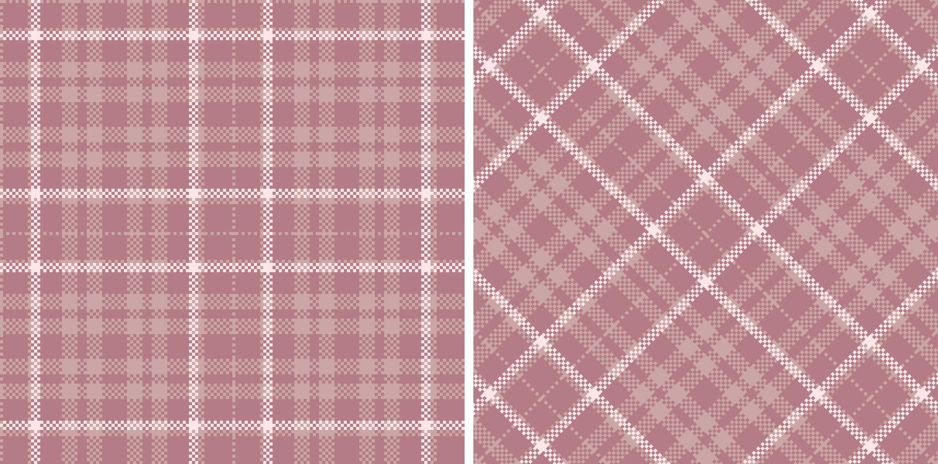 Soft Pinkish Grey Seamless Madras Plaid with Muted Mauve accents Textile Design vector