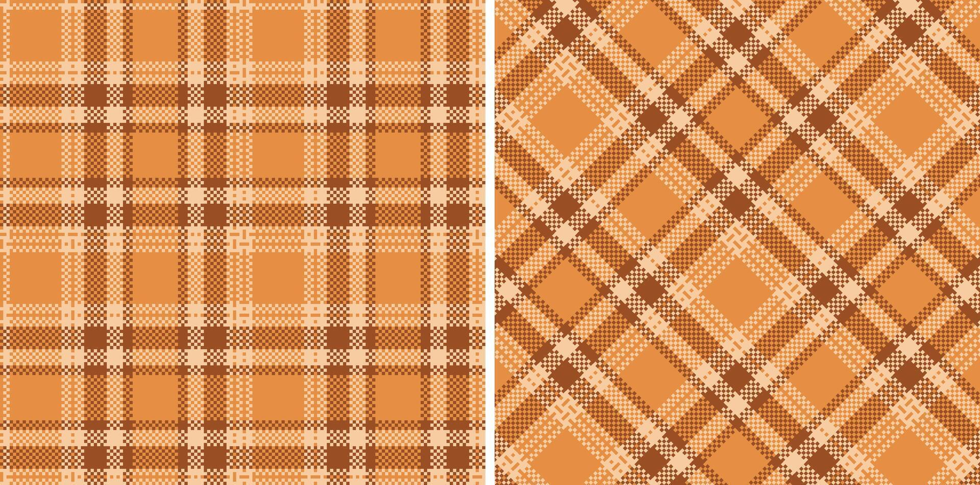 Modern Metallic Light Peach Seamless Madras Plaid Textile Design Variant 525 vector