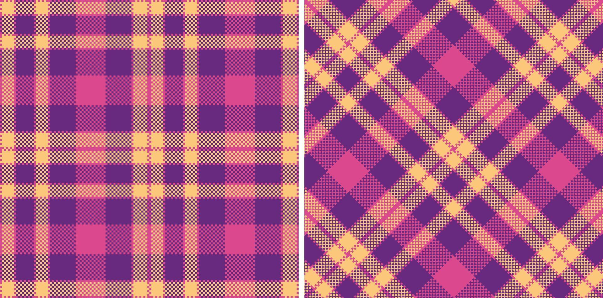 Modern Neon Darkish Pink Seamless Madras Plaid Textile Design vector