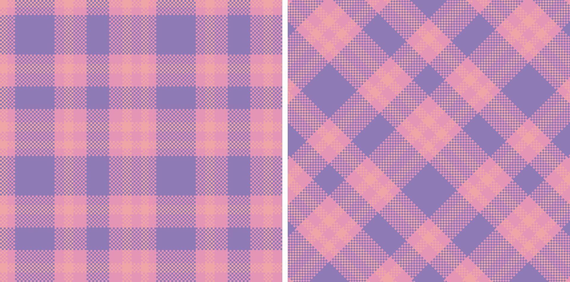 Iridescent Pig Pink Seamless Madras Plaid with Pastel Soft Pink accents Textile Design vector