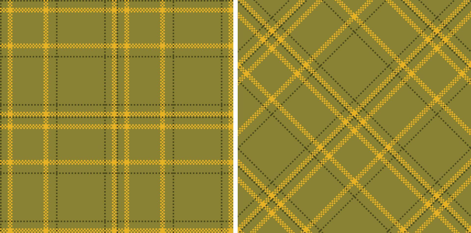 Neon Ugly Brown and Warm Green Brown Seamless Madras Plaid Textile Design vector
