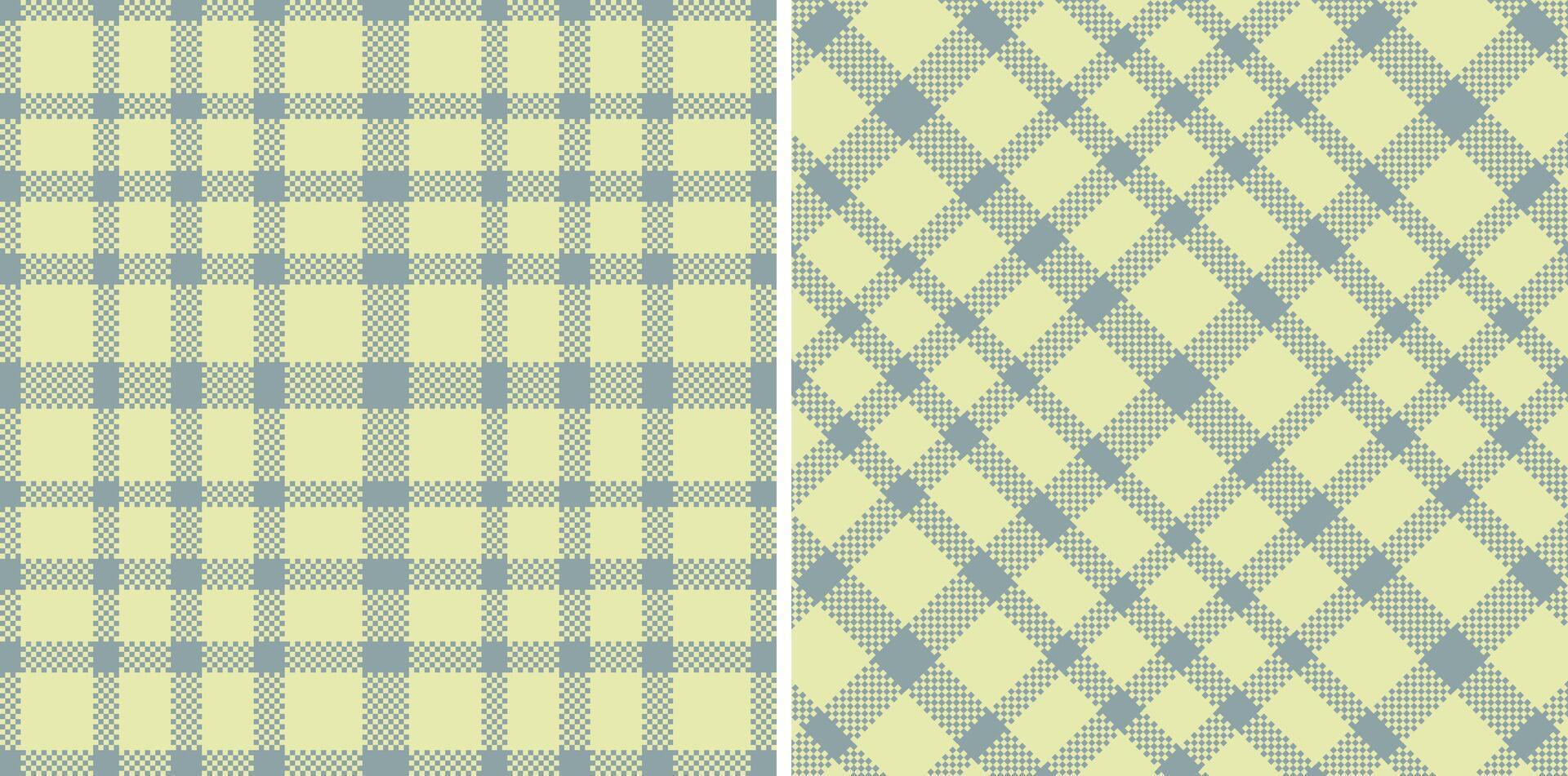 Deep Cool Grey Seamless Madras Plaid with Soft Beige accents Textile Design vector